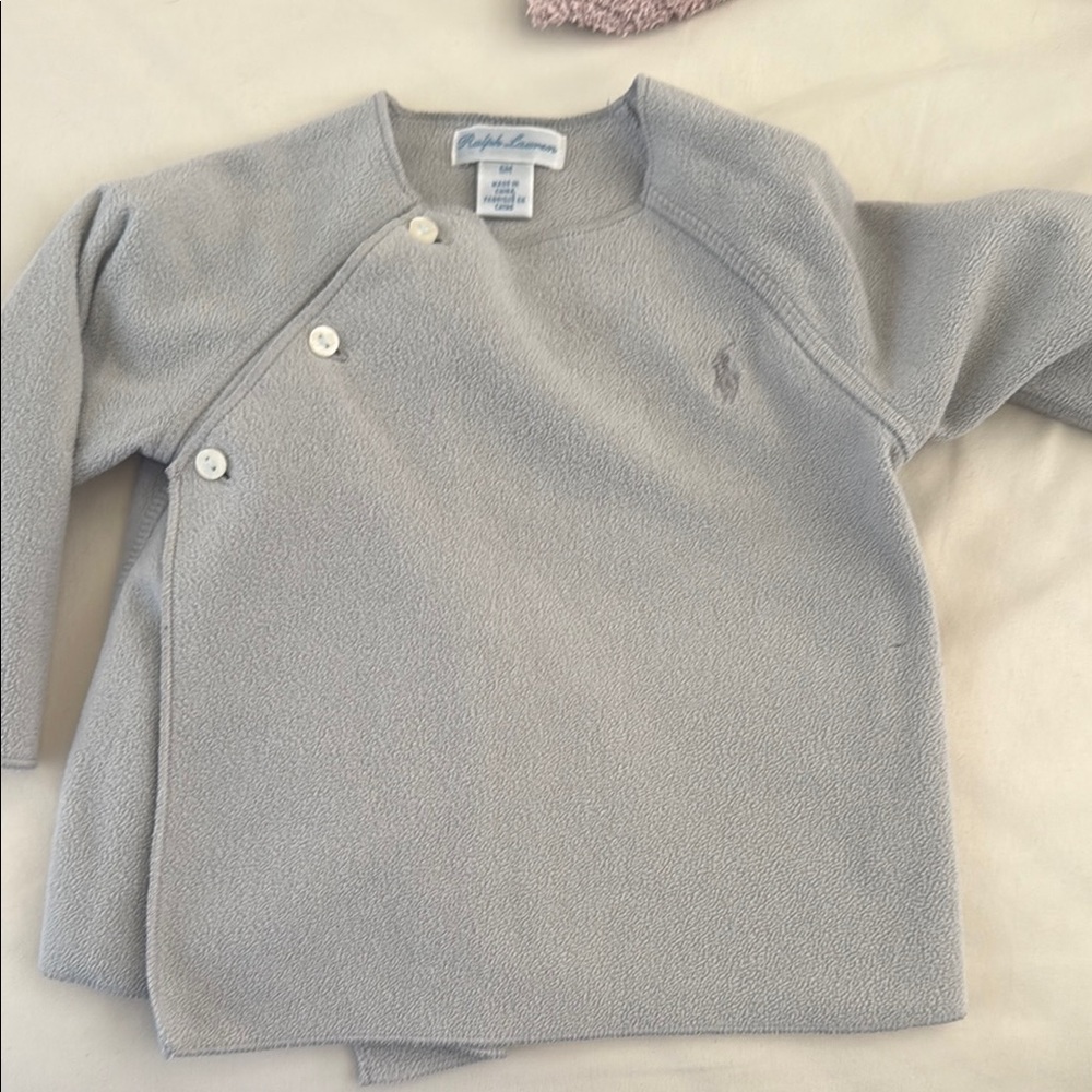 Gray 6month Shirt by Ralph Lauren
